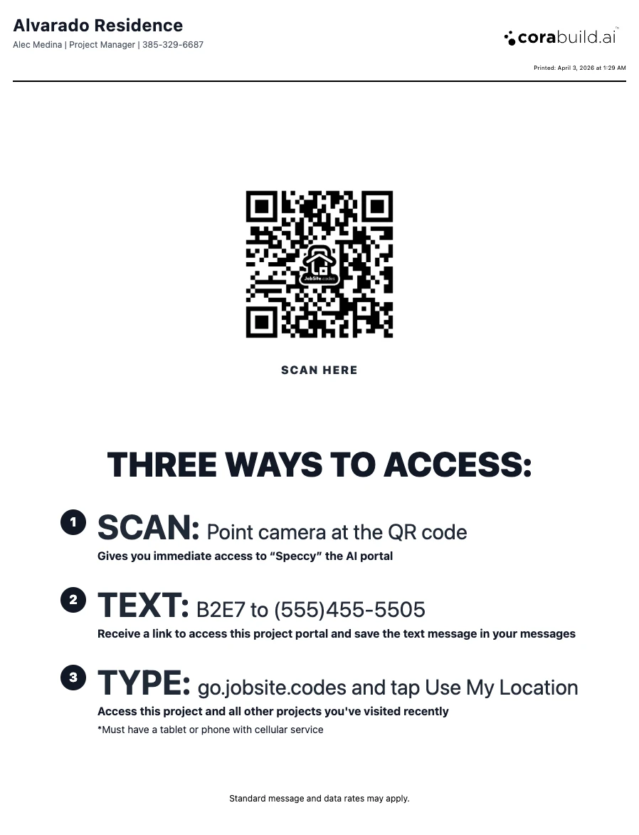 Printed QR Code Sample