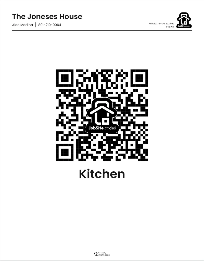 Printed QR Code Sample